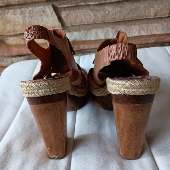 Hunter Morant Women's Leather block heel sandals_9.5 - Picture 10 of 12